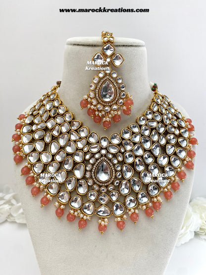 Ruhi Premium Quality Statement Kundan Necklace/Bridal set