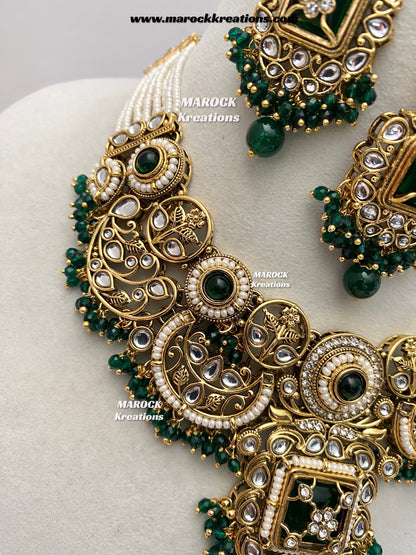 Carrie Premium Quality Kundan Statement Necklace set