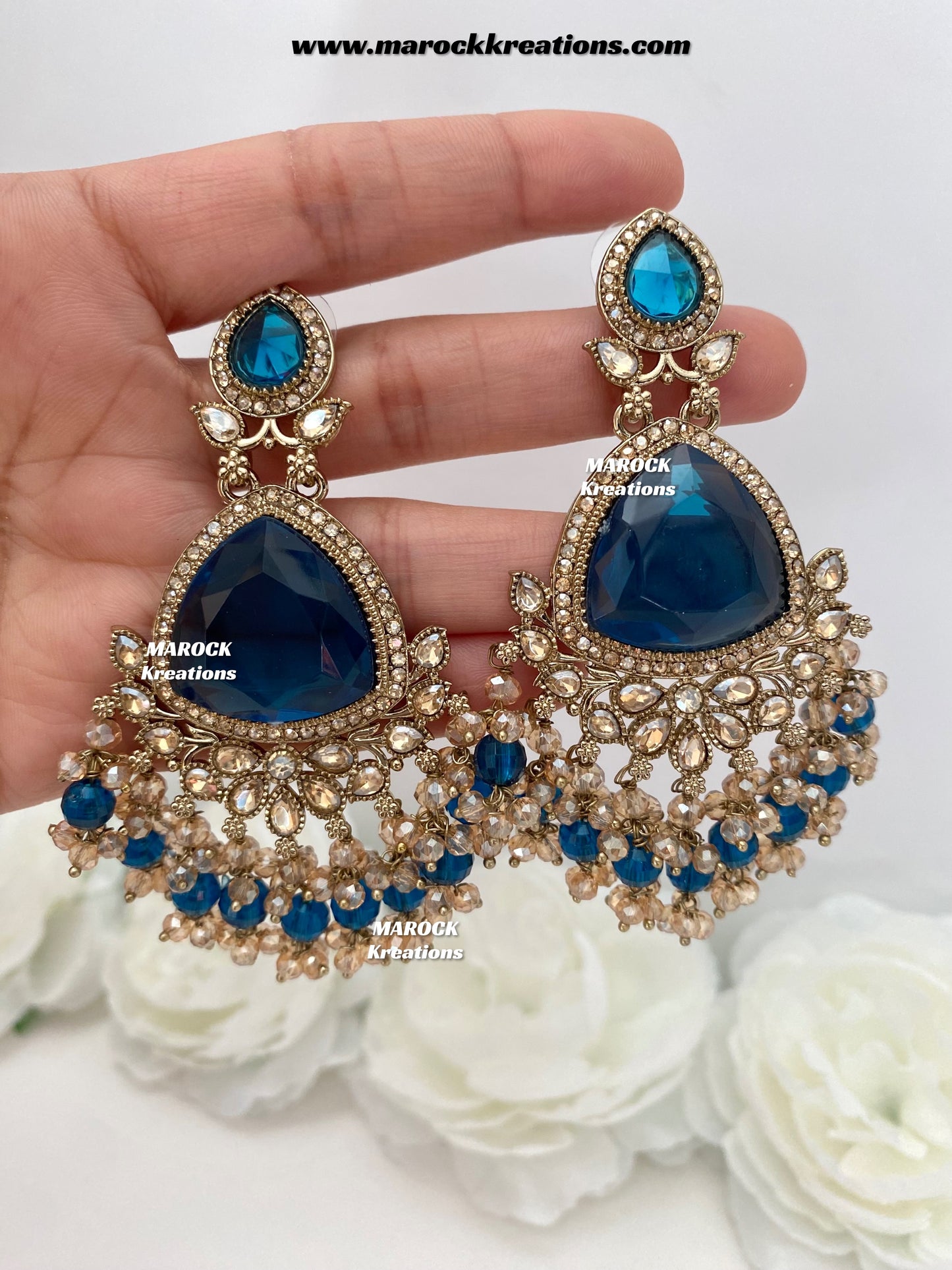 Lina Polki Statement Earrings