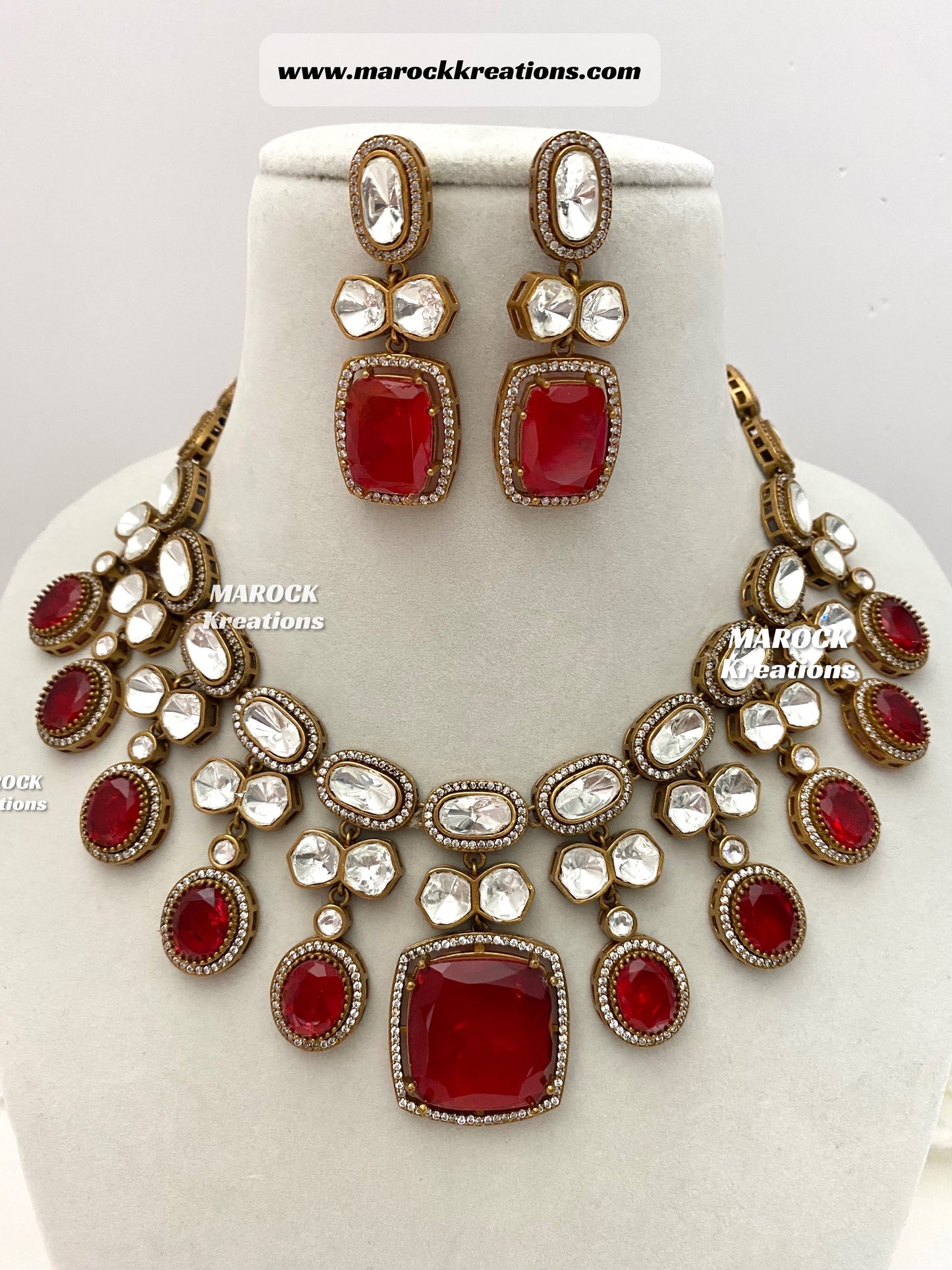 Premium Quality Moissanite Kundan exclusive Necklace set