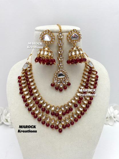 Premium Quality double layer Kundan Necklace sets/2 layer necklace sets