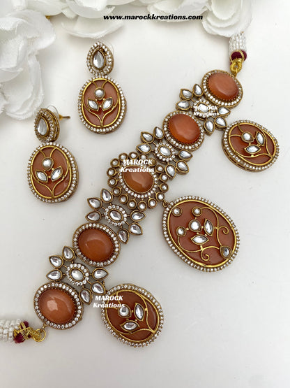 Lija Sabyasachi inspired Premium Quality Moissanite Kundan Statement choker set