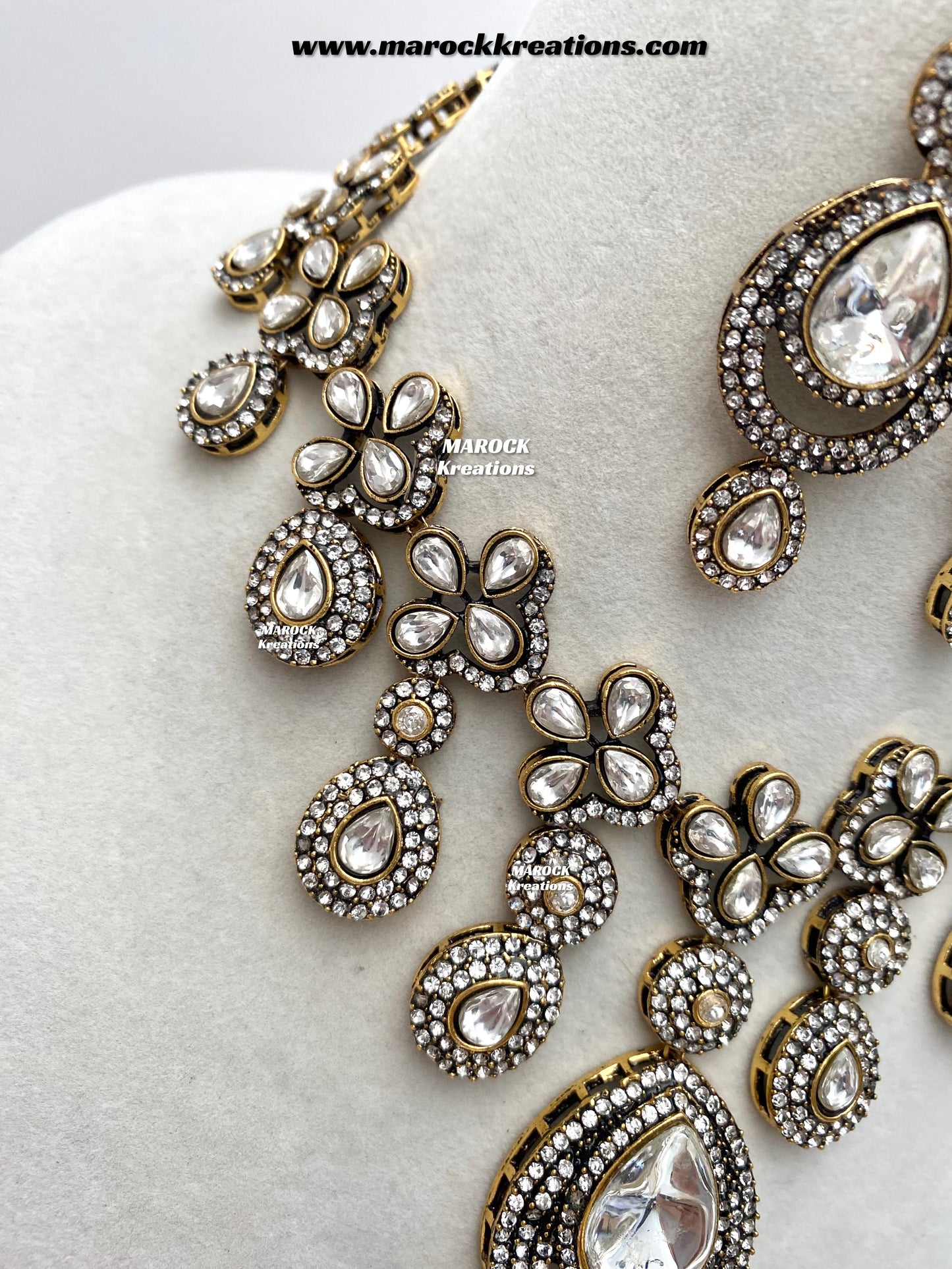 Sanjna Victorian Kundan Statement Necklace set