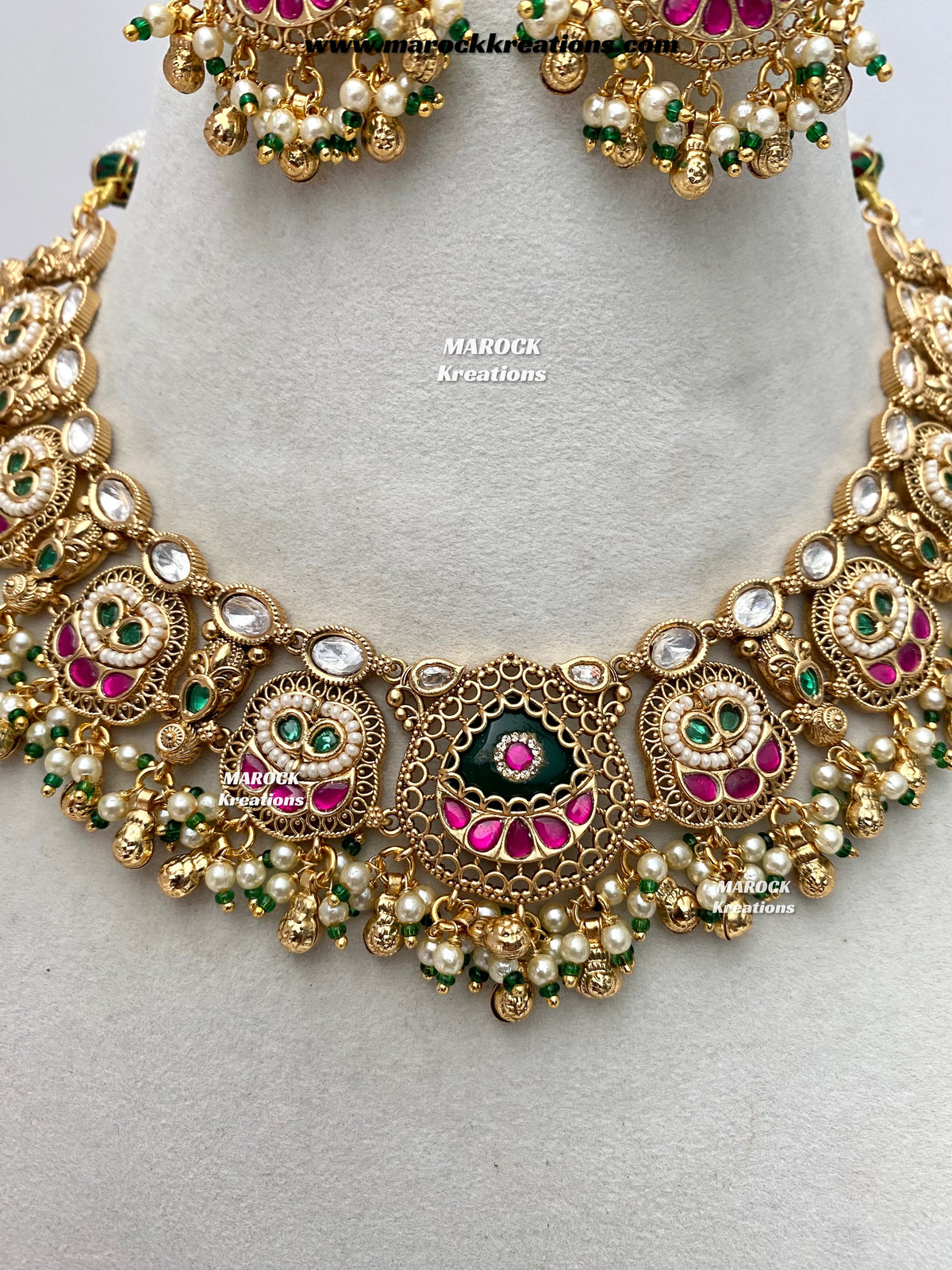 Rupal Premium Quality exclusive Gold Plated heritage necklace set