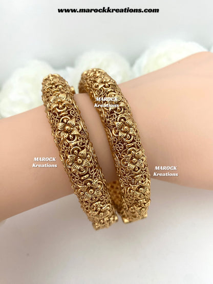 Suma Premium Quality Gold plated handcrafted openable screw statement kade/bangles