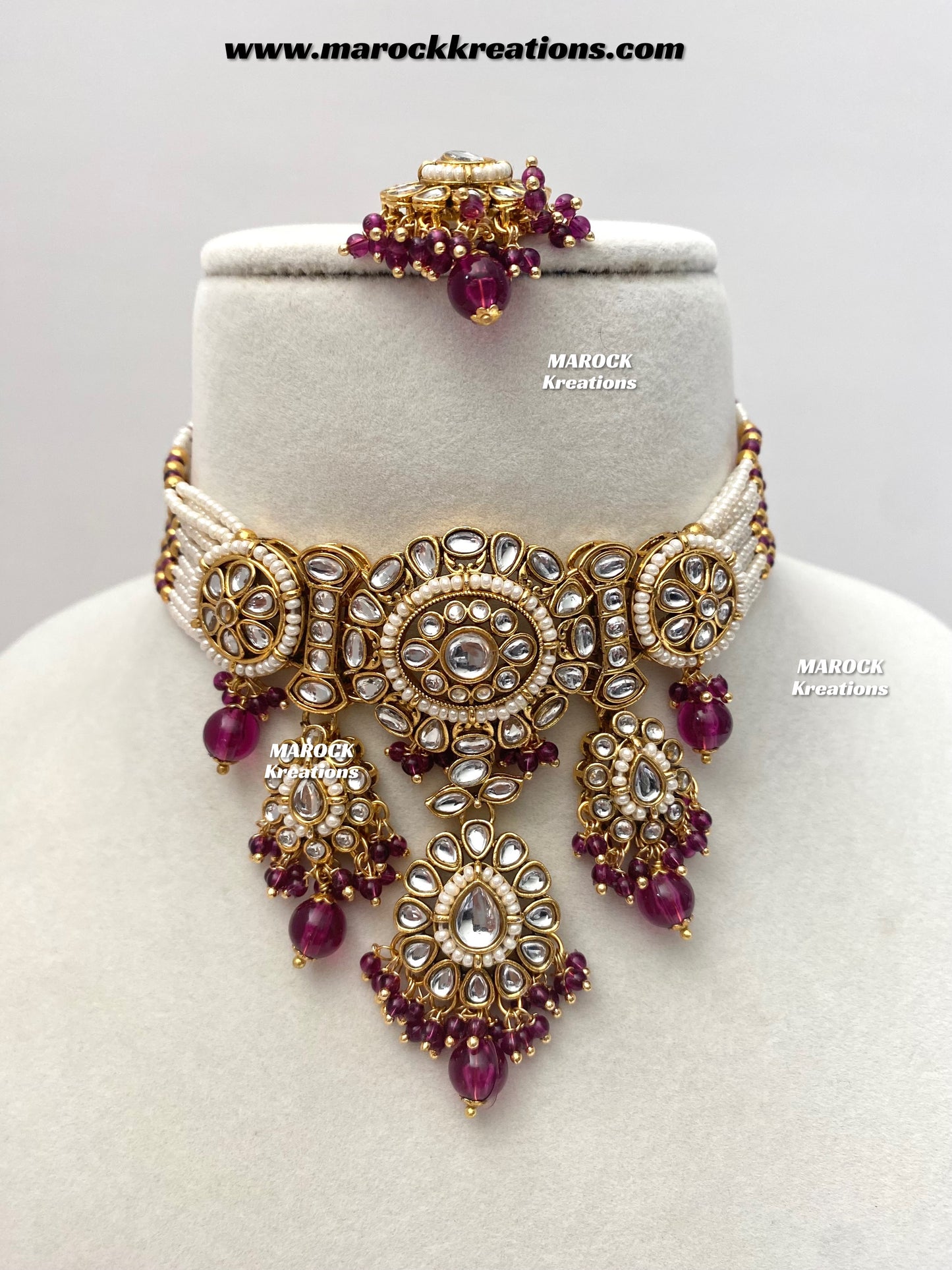 Shaneel Premium quality Kundan Choker set