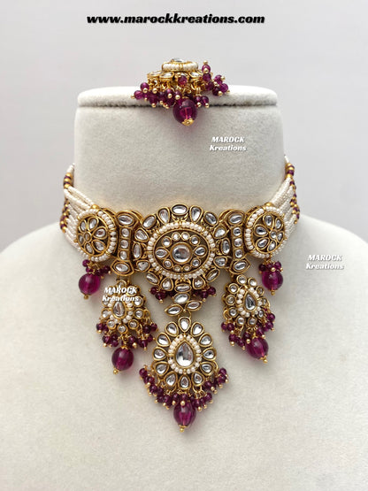 Shaneel Premium quality Kundan Choker set