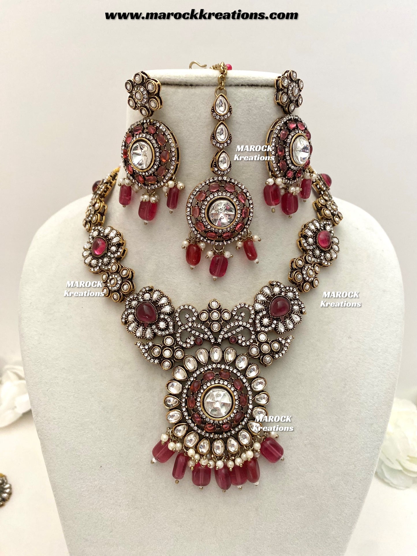 Luna Sabyasachi inspired Victorian Kundan Statement necklace set