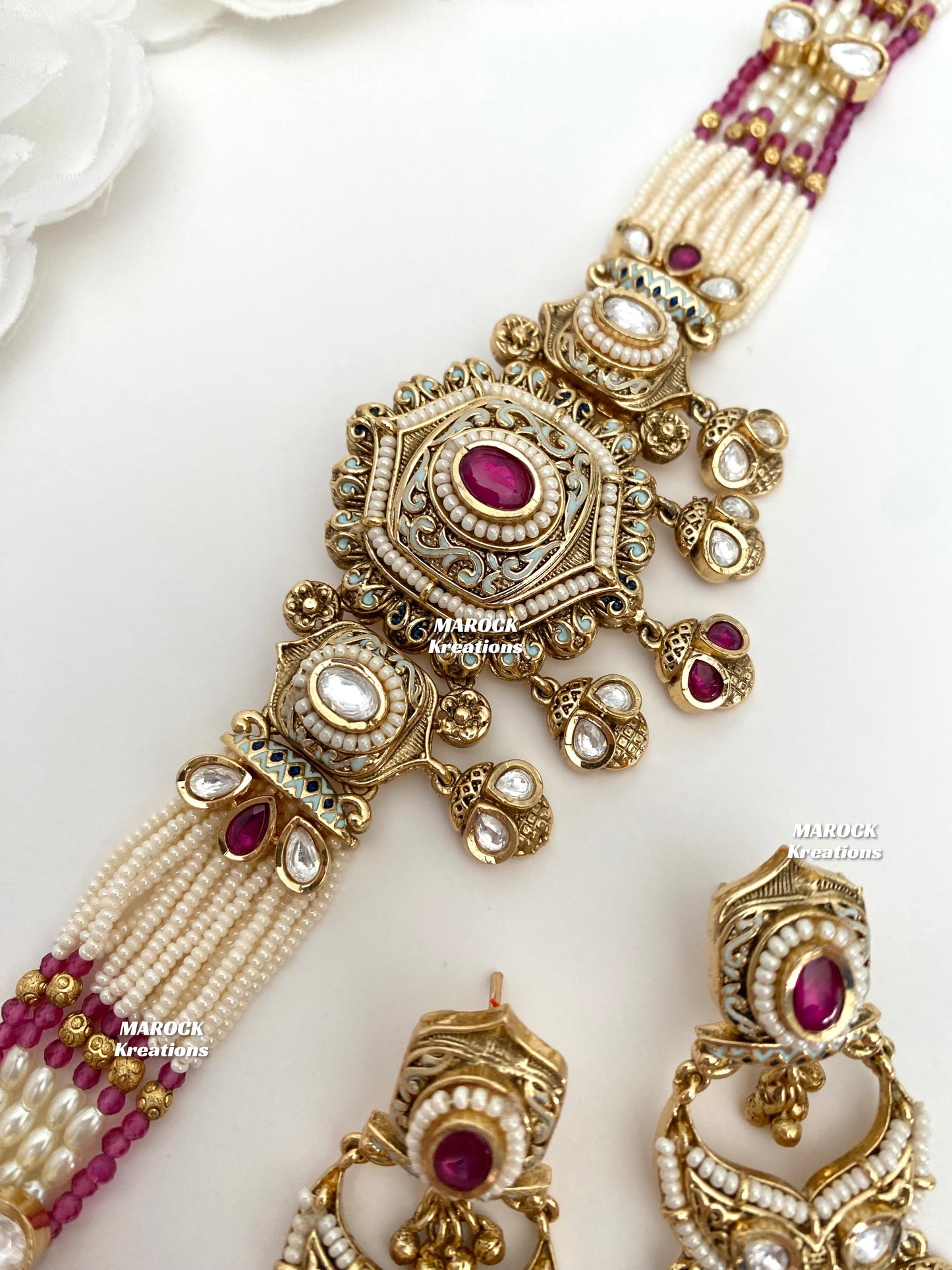 Sabrina Premium Quality Gold plated exclusive Kundan choker set