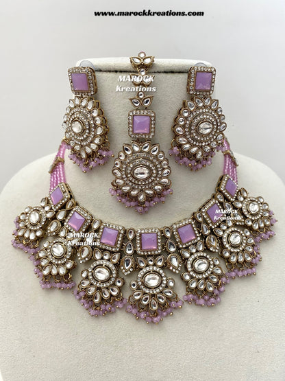 Christi Premium Quality Kundan Statement necklace set