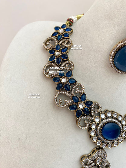 Freya Sabyasachi inspired Premium Quality Moissanite Kundan Necklace set