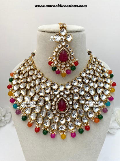 Ruhi Premium Quality Statement Kundan Necklace/Bridal set