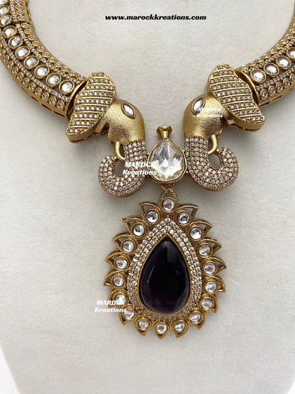 Eshita Sabyasachi inspired Premium Quality Moissanite Kundan Statement Necklace set