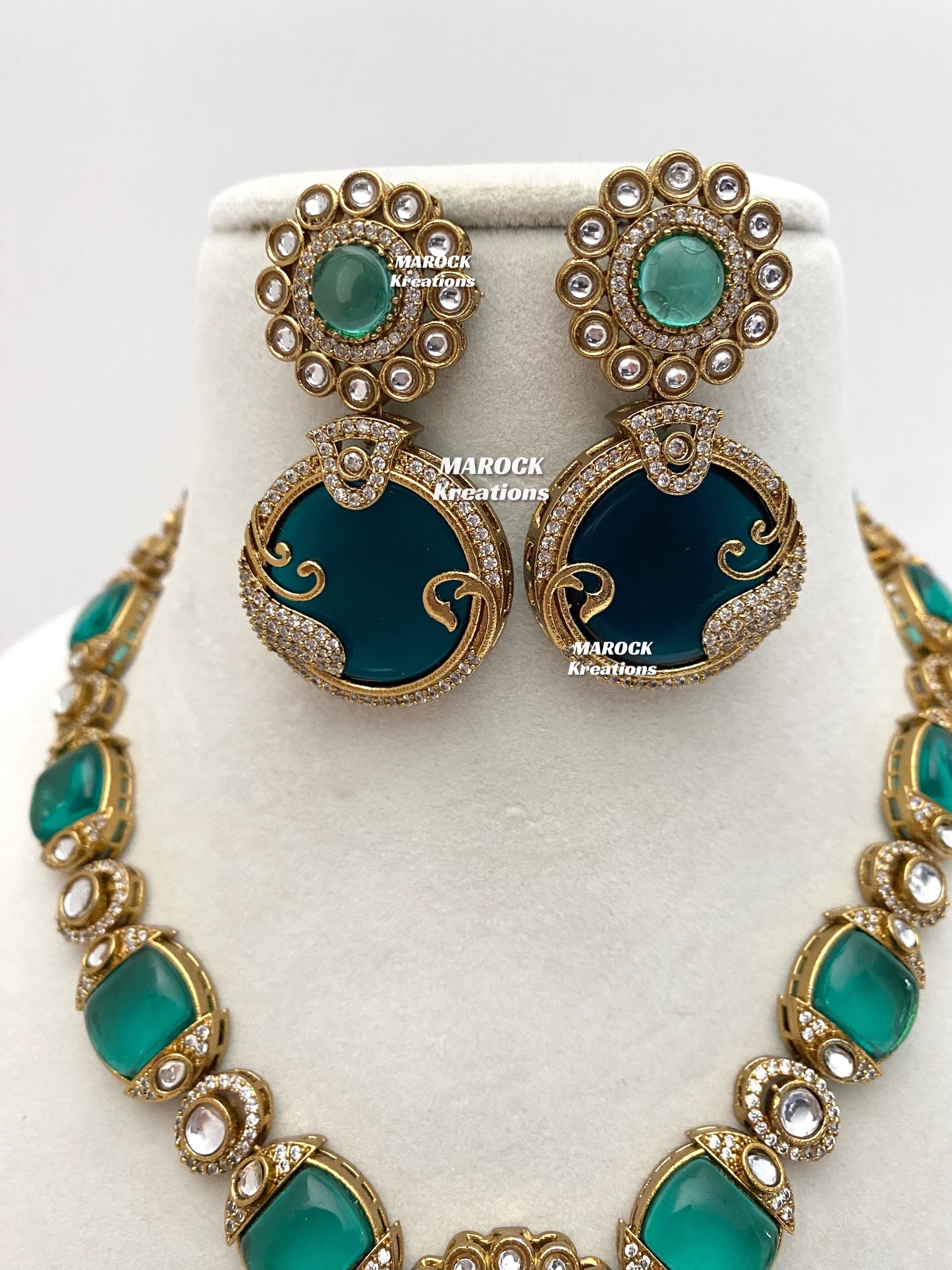 Haniya Sabyasachi inspired Premium Quality Moissanite Kundan Statement Necklace set