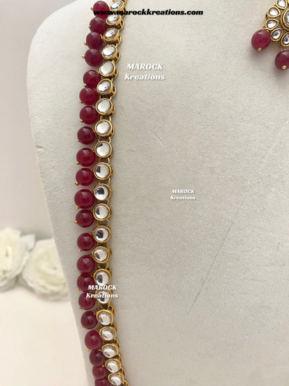 Premium Quality Kundan Rani haar set