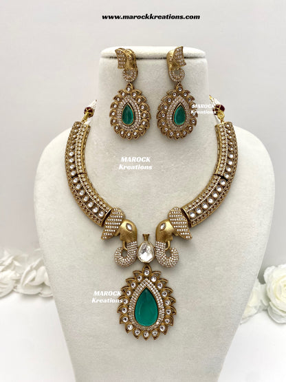 Eshita Sabyasachi inspired Premium Quality Moissanite Kundan Statement Necklace set