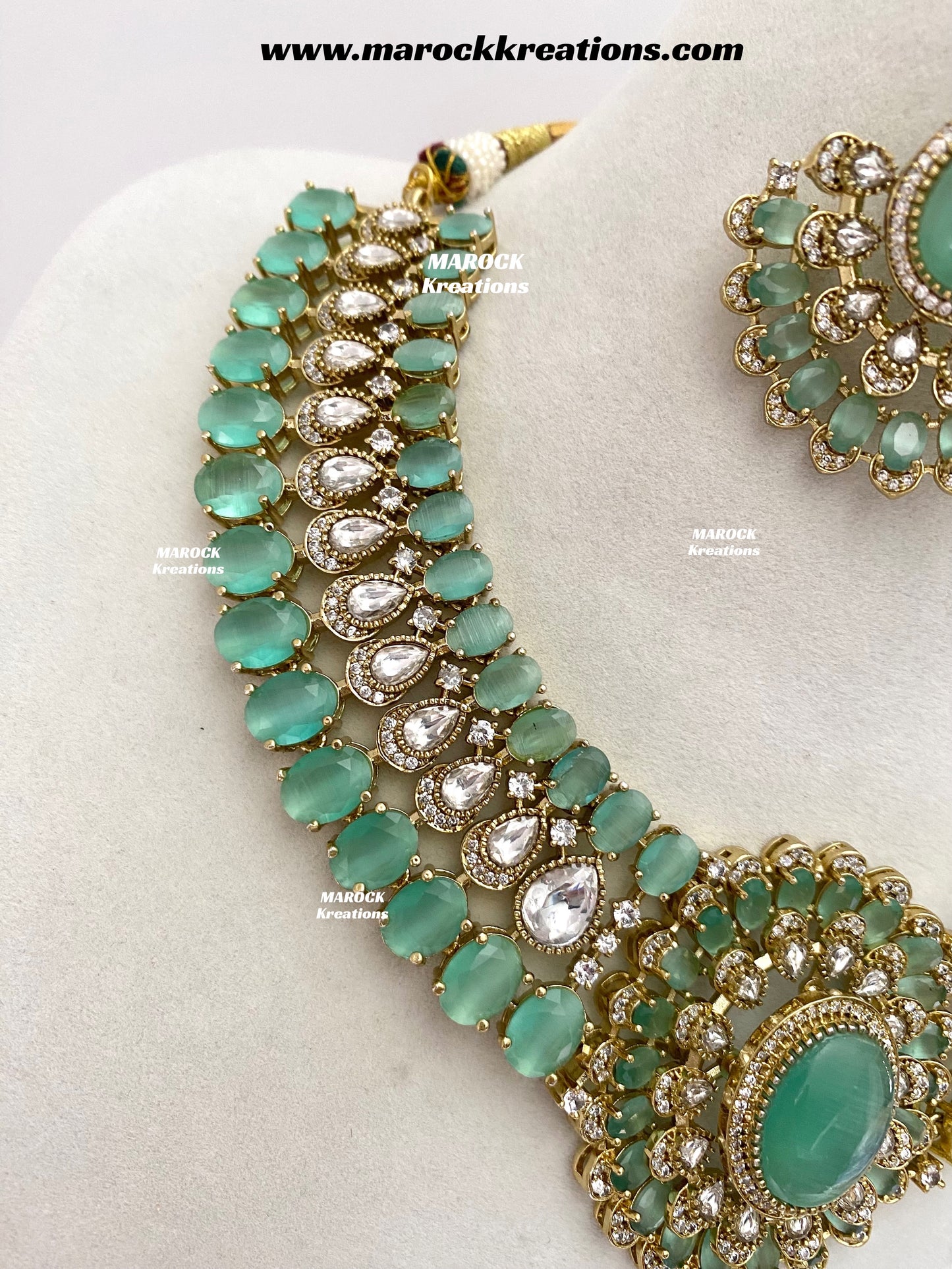 Nicole Sabyasachi inspired Moissanite Kundan and American diamond Necklace set
