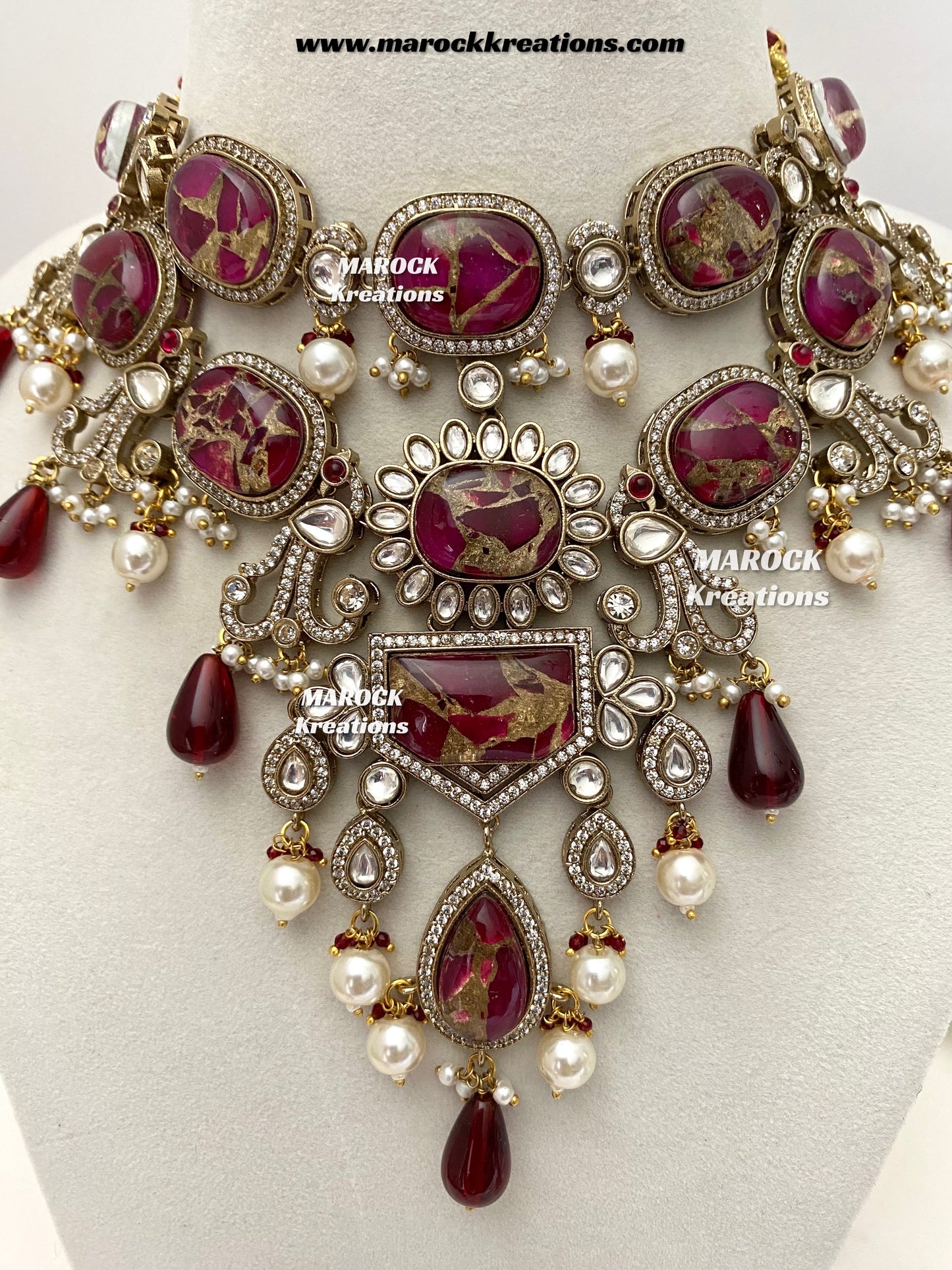 Jane Sabyasachi inspired Premium Quality  Kundan statement necklace set