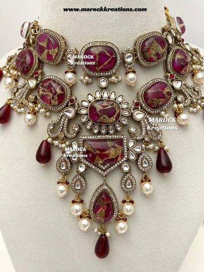 Jane Sabyasachi inspired Premium Quality  Kundan statement necklace set
