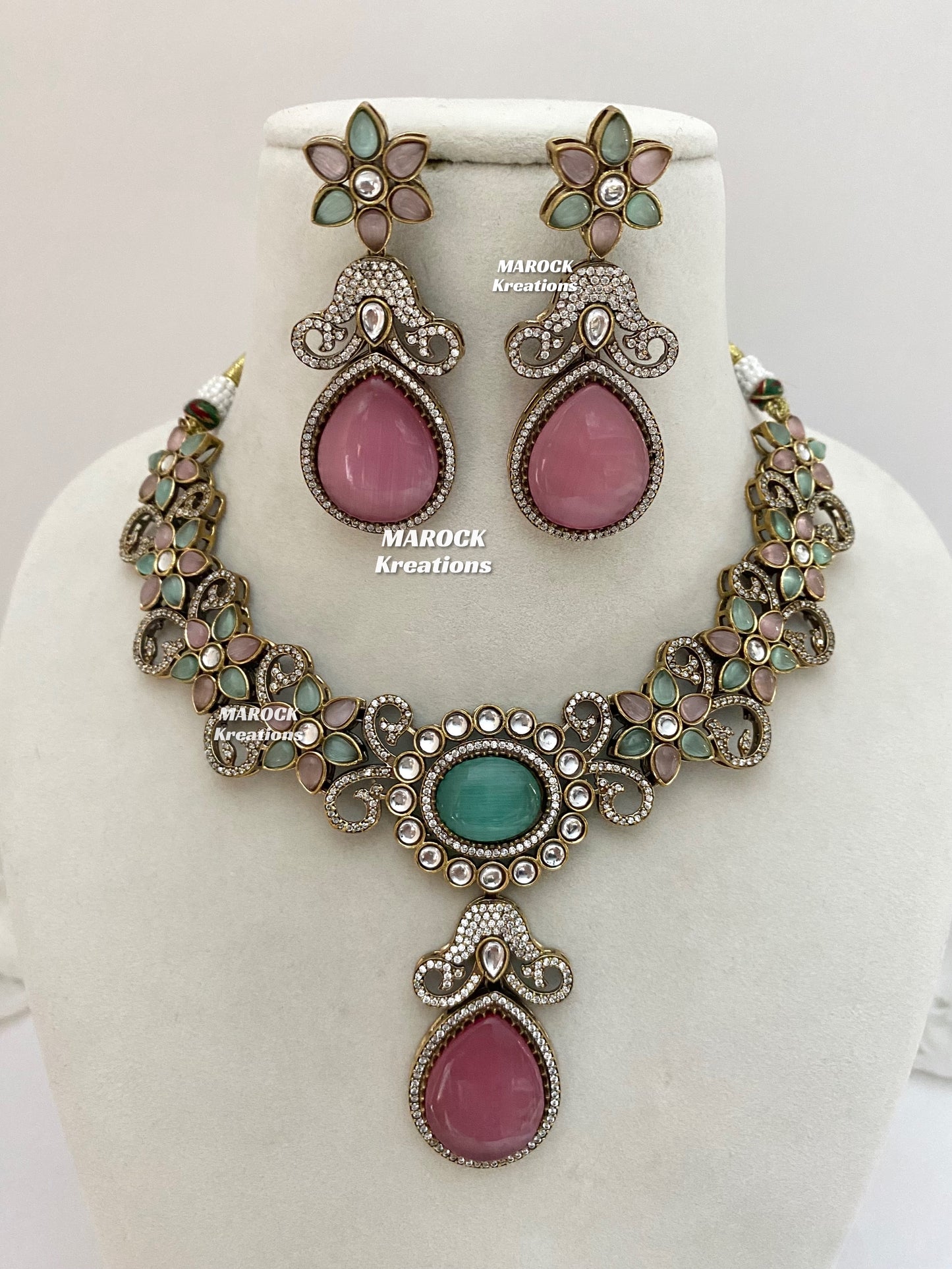 Freya Sabyasachi inspired Premium Quality Moissanite Kundan Necklace set