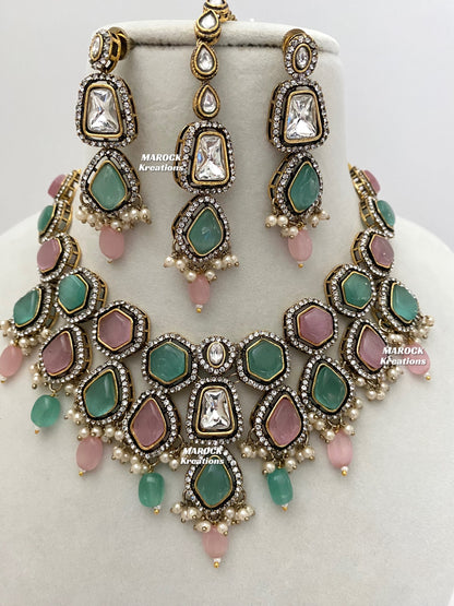 Smita Victorian Kundan Statement Necklace set