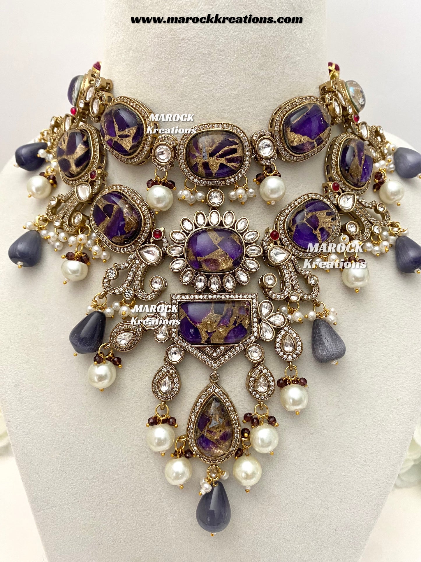 Jane Sabyasachi inspired Premium Quality  Kundan statement necklace set
