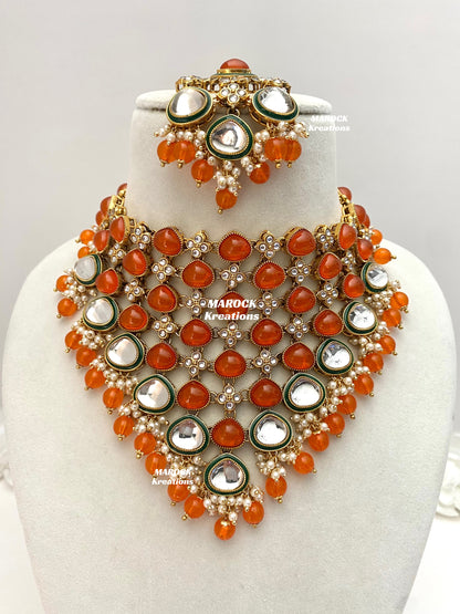 Connie Premium Quality Statement Kundan Necklace/Bridal set
