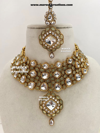 Roksana Sabyasachi inspired Premium Quality Kundan Statement Necklace set