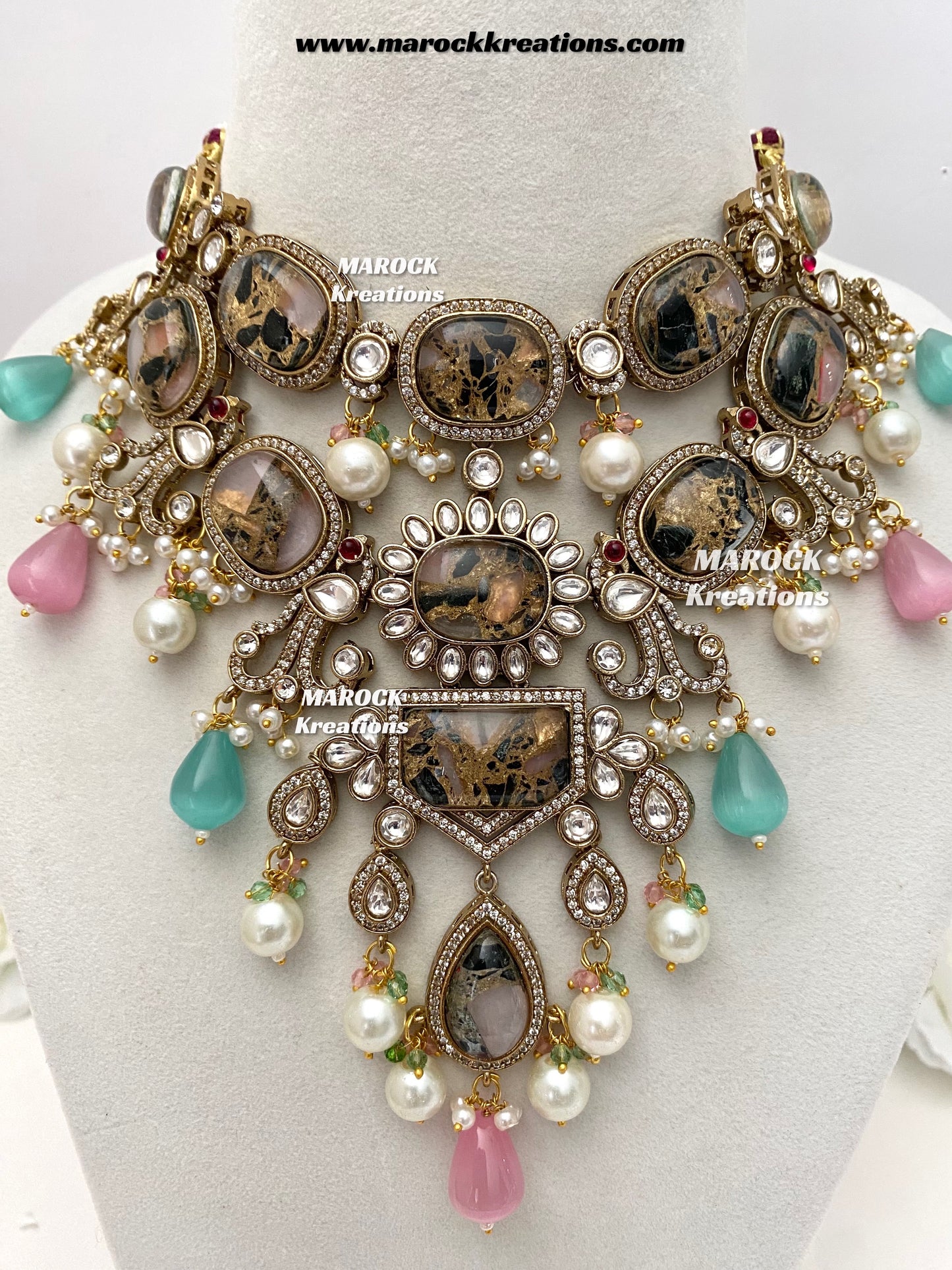 Jane Sabyasachi inspired Premium Quality  Kundan statement necklace set