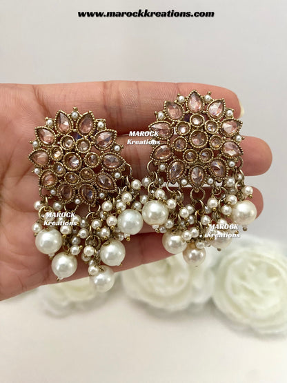 Rameesa Antique Polki Studs/Earrings