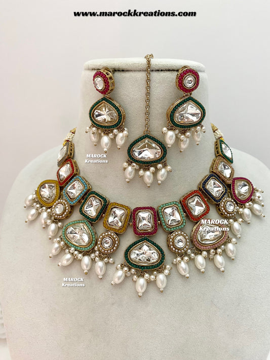 Lima Premium Quality uncut Kundan Choker/Necklace set