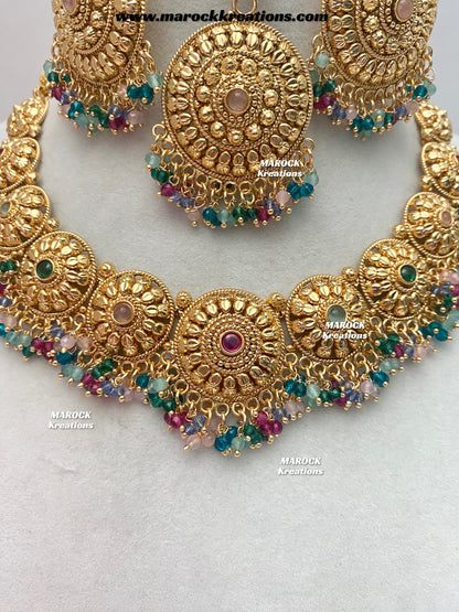 Roxana Premium Quality Gold Plated necklace set
