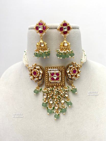 Ashna Paachi Kundan Gold plated exclusive choker set