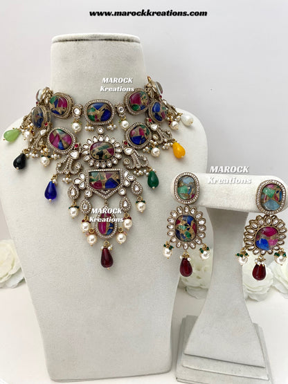 Jane Sabyasachi inspired Premium Quality  Kundan statement necklace set