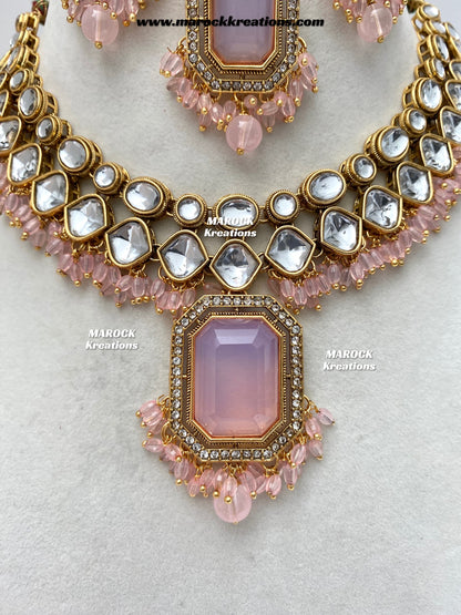 Shabnam Premium Quality Kundan Statement Necklace set