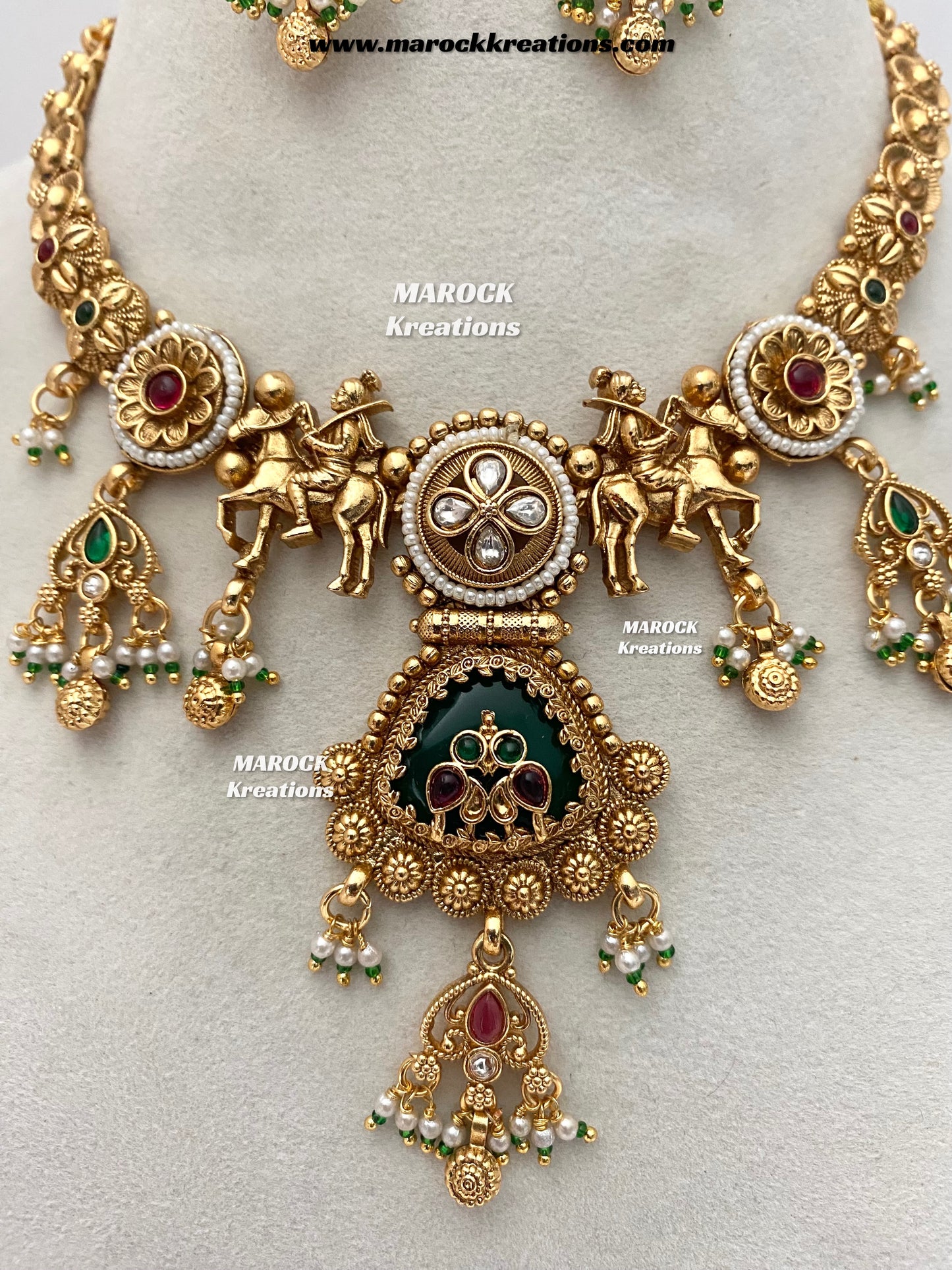 Amita Premium Quality exclusive Gold Plated heritage necklace set