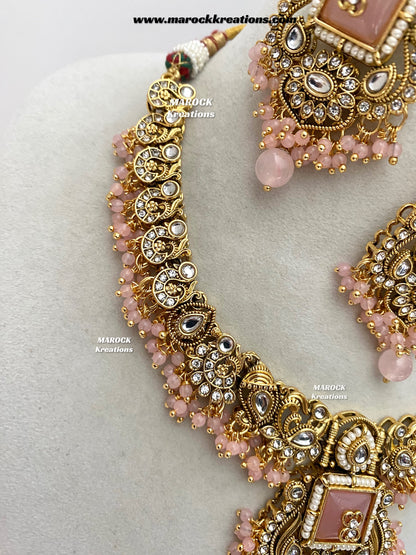 Nidhi Premium Quality Kundan Statement necklace set