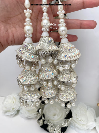 Traditional gotta patti Parandi with lace /Hair dori/Jago braid accessories