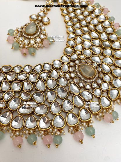 Ruhi Premium Quality Statement Kundan Necklace/Bridal set