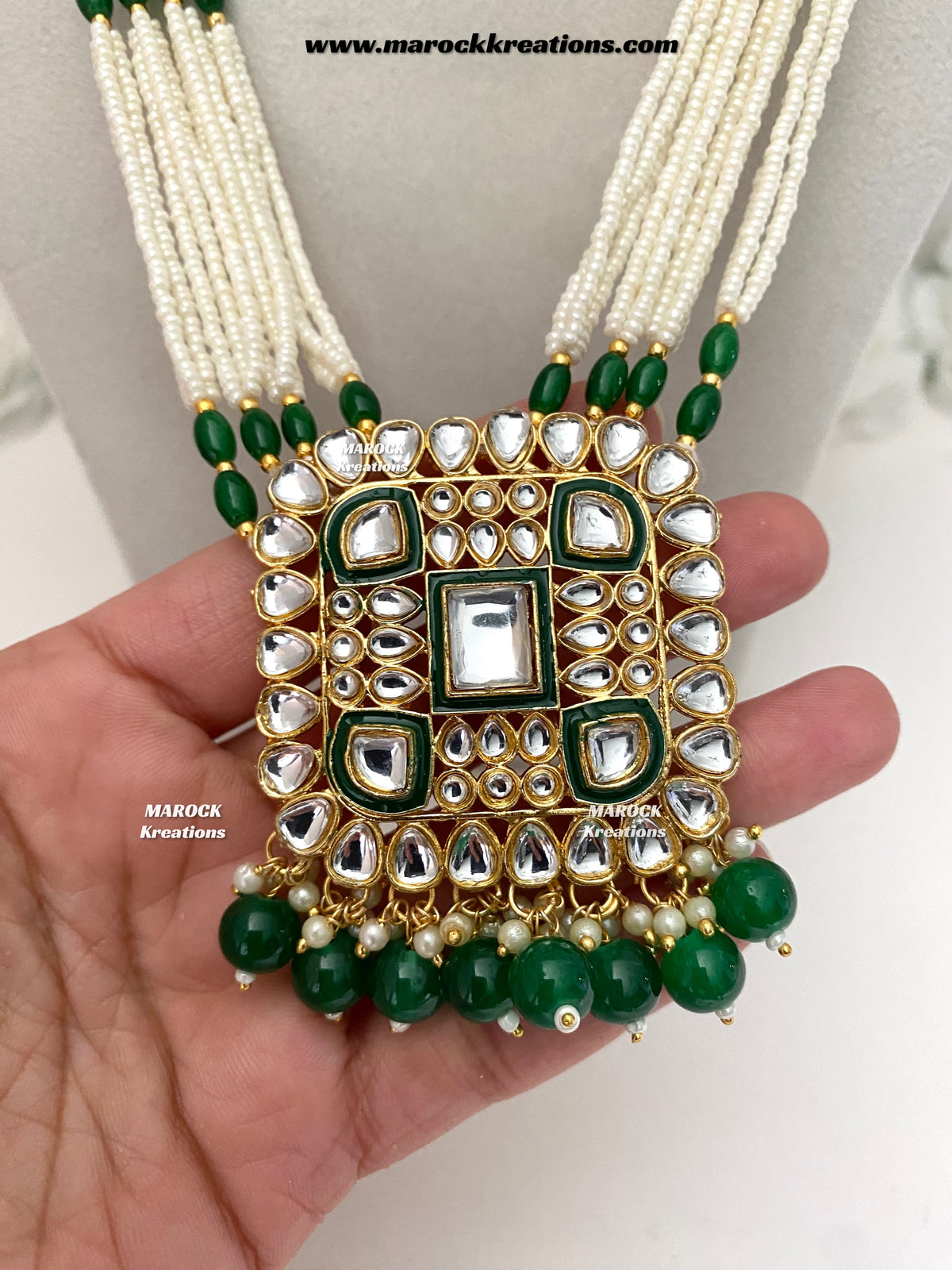 Prashi Kundan Rani haar set
