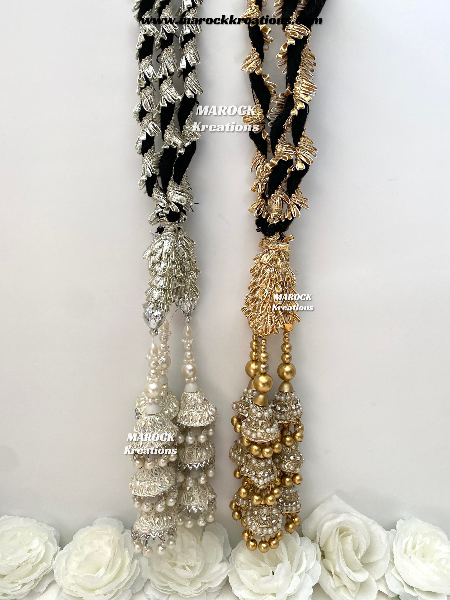 Traditional gotta patti Parandi with lace /Hair dori/Jago braid accessories