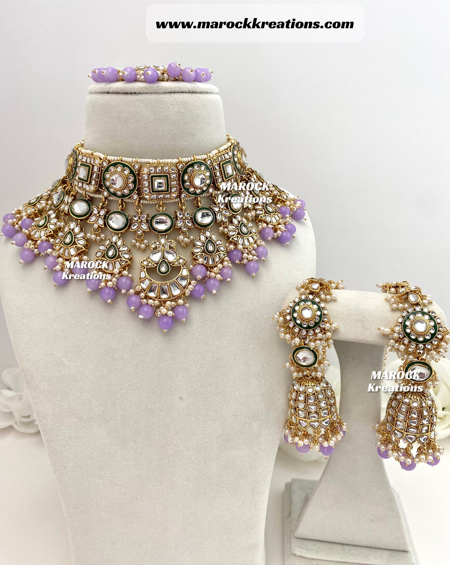 Mehak Premium Quality Kundan Statement Necklace set