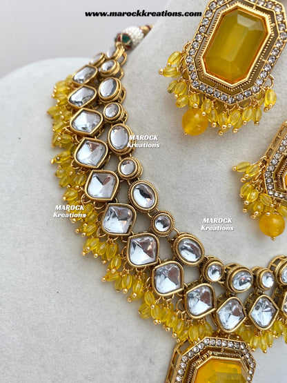 Shabnam Premium Quality Kundan Statement Necklace set