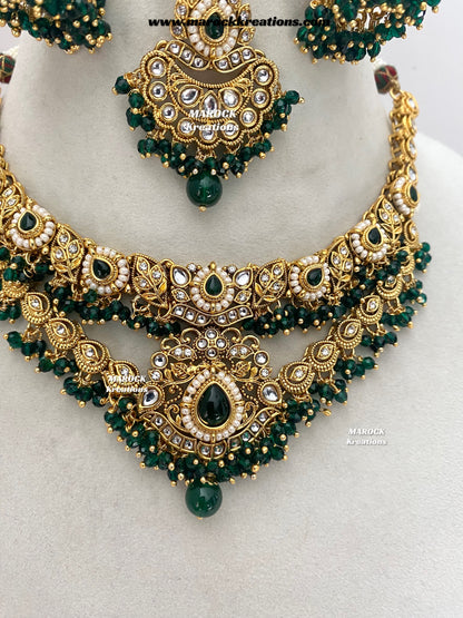 Danisha Premium Quality Kundan Statement necklace set