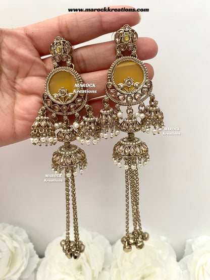 Premium quality Gold plated Kashmiri Statement Earrings