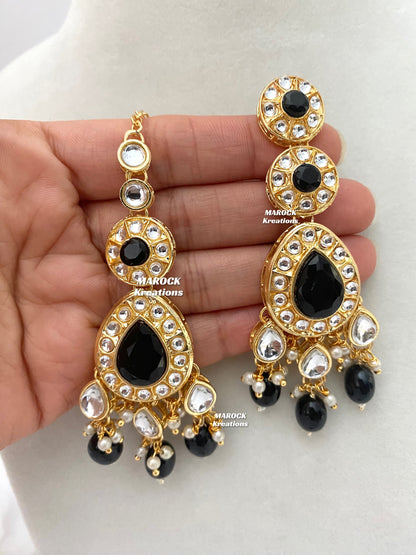 Premium Quality Thappa Kundan Necklace set