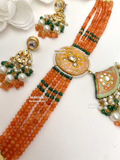 Mannat Kundan Meenakari Statement Choker set