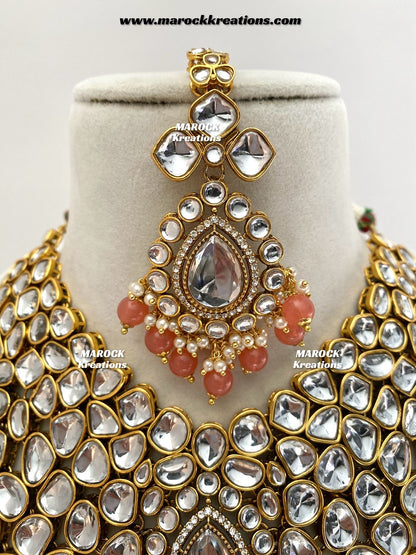 Ruhi Premium Quality Statement Kundan Necklace/Bridal set