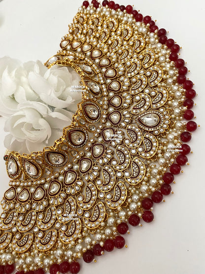 Premium Quality Kundan Meenakari Bridal set/Indian bridal jewelry