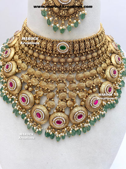 Navie Premium Quality Gold Plated Bridal set